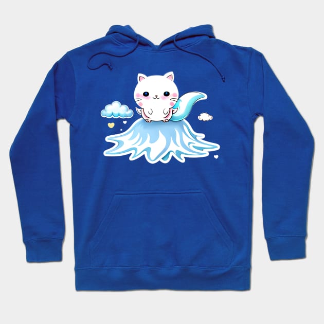 AeroBlossom Kitty: The Breezy Purrmaid Hoodie by KawaiiNimbus